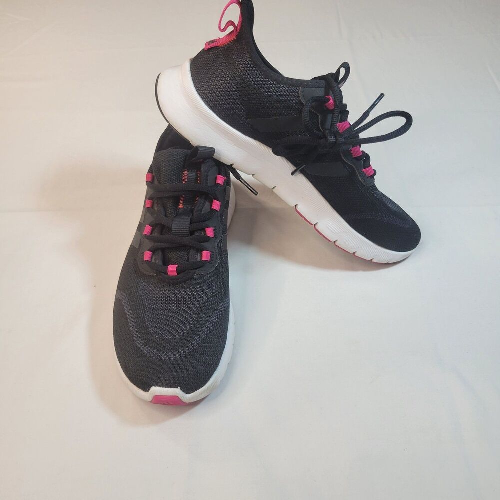 Adidas 7.50 Nario Move Womens Black Pink Mesh Running Shoes Sneakers Athletic